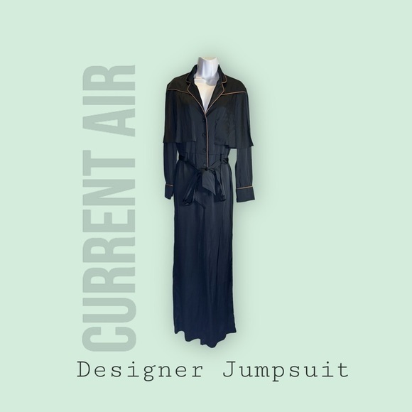 Current Air Pants - Current Air Los Angeles Size Small Navy Blue Jumpsuit